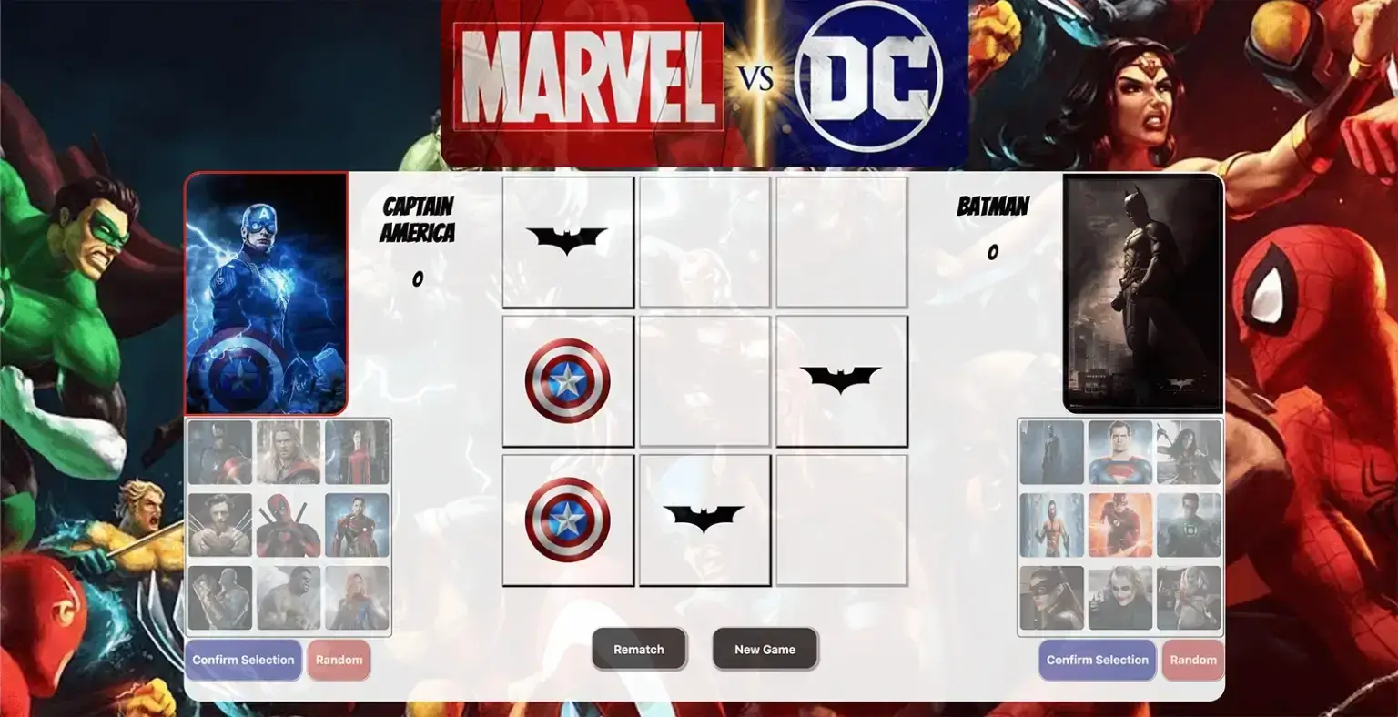 Tic Tac Toe: Marvel vs DC cover